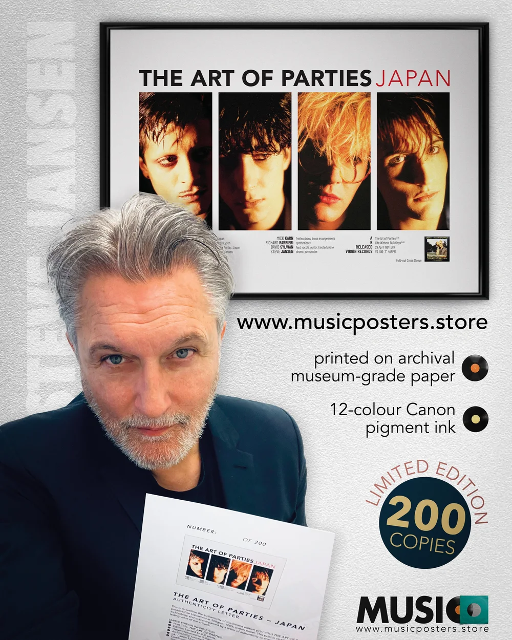 JAPAN / THE ART OF PARTIES + FREE MICK KARN PHOTO — musicposters.store